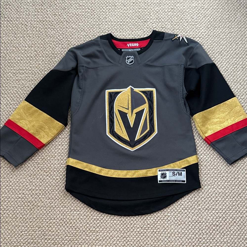 NHL Vegas Kids Jersey - Black, Gray, and Gold